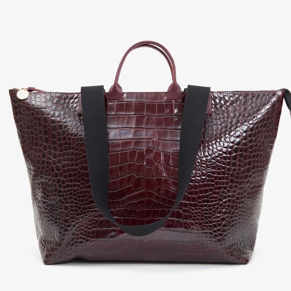 Clare V. LE ZIP SAC - SOLD OUT online
Elegant Burgundy Crocodile-Embossed Tote - Picture 1 of 7